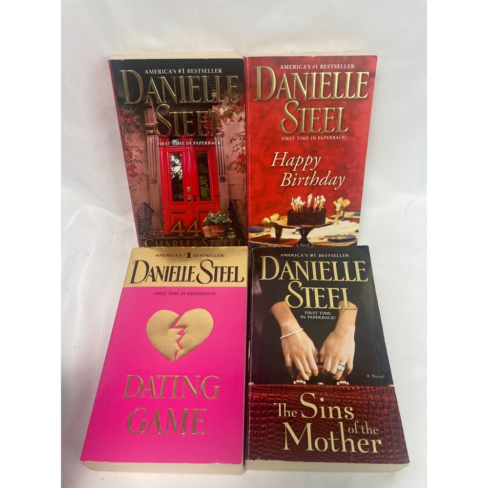 Danielle Steel 4 Paperback Book Lot Romance Fiction Dating Game Happy Birthday